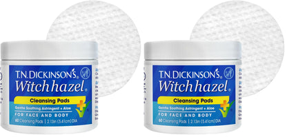 T.N. Dickinson&amp;#39;s Witch Hazel Cleansing Pads, 60 Count (Pack of 2)