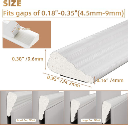 118”_Wedge-Shape_Foam_Window_Weather_Stripping_Door_Seal_Strip,Soundproofing_Frame_Winter_Insulation_Tape_for_Exterior_Front_Door,Noise_Cancelling_Window_Inserts,Door_Gap_Filler_Light_Blocker,White