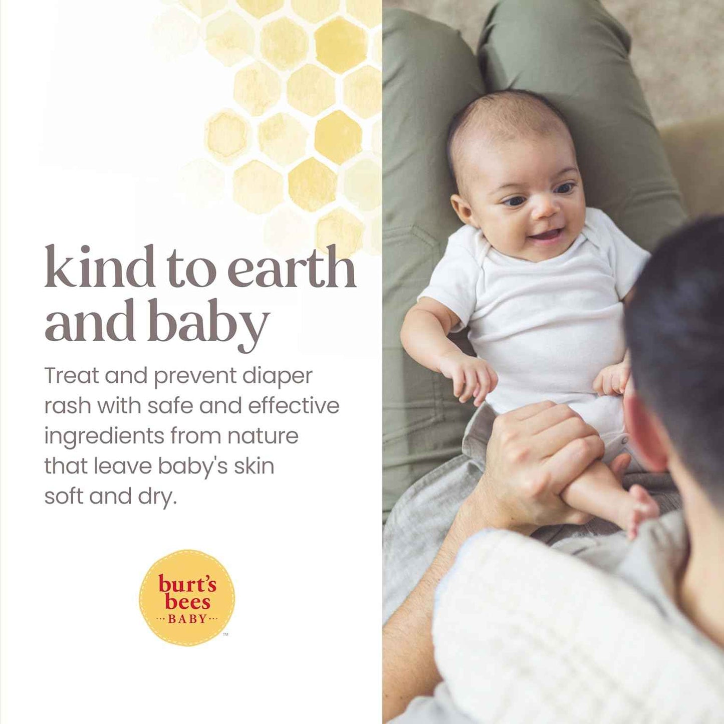Burt's Bees Baby Diaper Rash Ointment, Maximum Strength, 40% Zinc Oxide, 100% Natural Origin, Pediatrician Tested
