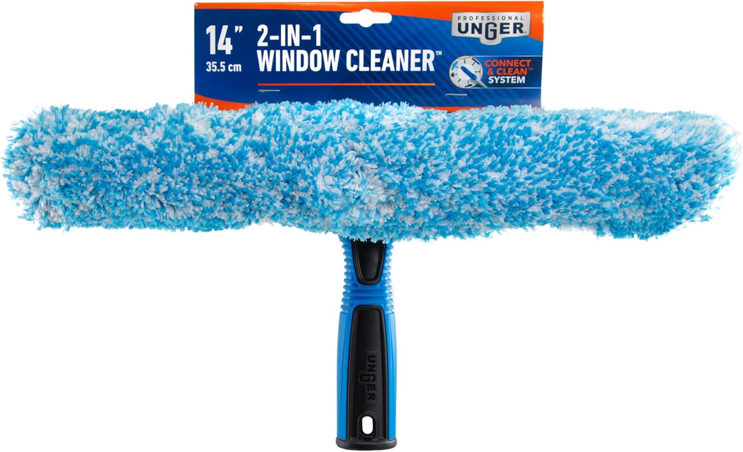 Unger_Professional_Connect_and_Clean_2-in-1_Squeegee_and_Scrubber,_14”_Window_Cleaning_Tool,_Essential_Glass_Cleaner_for_Commercial_and_Residential_Use,_Reusable_Microfiber_Sleeve,_Streak-Free_Results