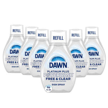 Dawn Powerwash Free & Clear Dish Spray, Dish Soap Starter Kit, 16 Fl Oz