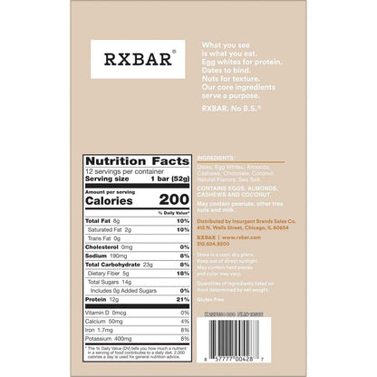 RXBAR Protein Bars, Protein Snack, Snack Bars, Coconut Chocolate