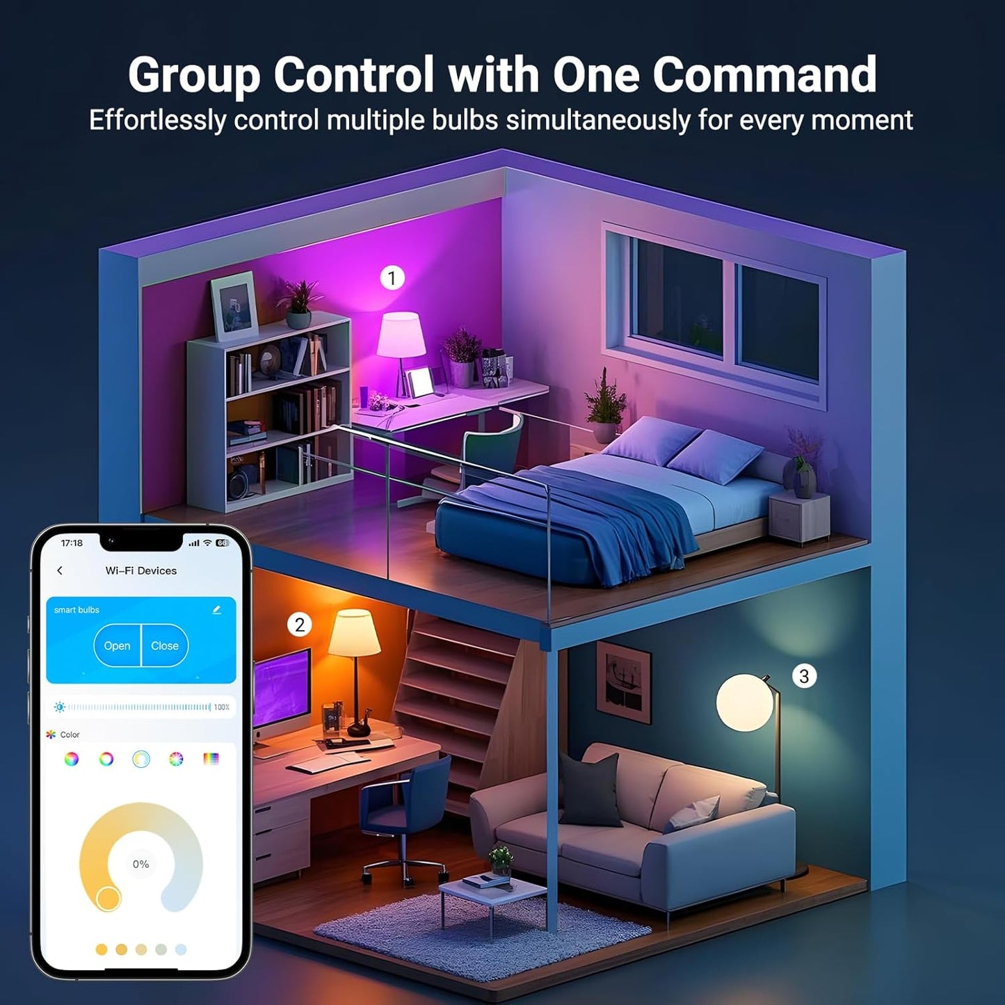 TJOY_4_Pack_Smart_Light_Bulbs,_Bluetooth_WiFi_Led_Bulb_Work_with_Alexa_&Google_Assistant,_RGB_Color_Changing_Alexa_Bulbs,_Music_Sync,_2700K-6500K,_9W(60W_Equivalent),_A19_E26_800LM,_2.4Ghz_WiFi_only