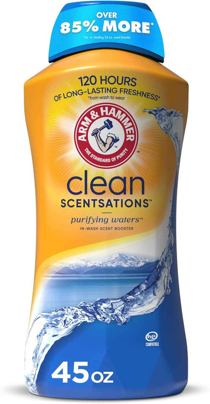 ARM & HAMMER Clean Scentsations In-Wash Scent Booster, Laundry Scent Booster Purifying Waters scent