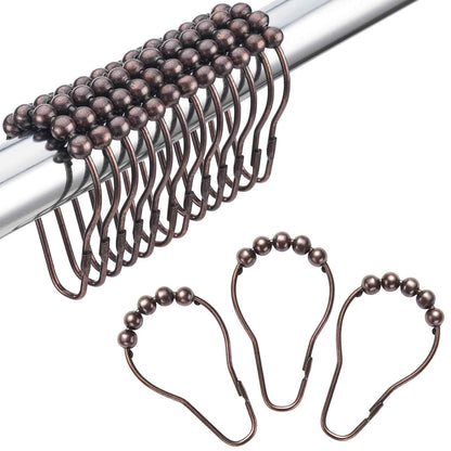 Amazer Shower Curtain Hooks, Decorative Shower Curtain Hooks, Shower Hooks for Shower Curtain Rust Proof Stainless Steel Shower Curtain Hooks