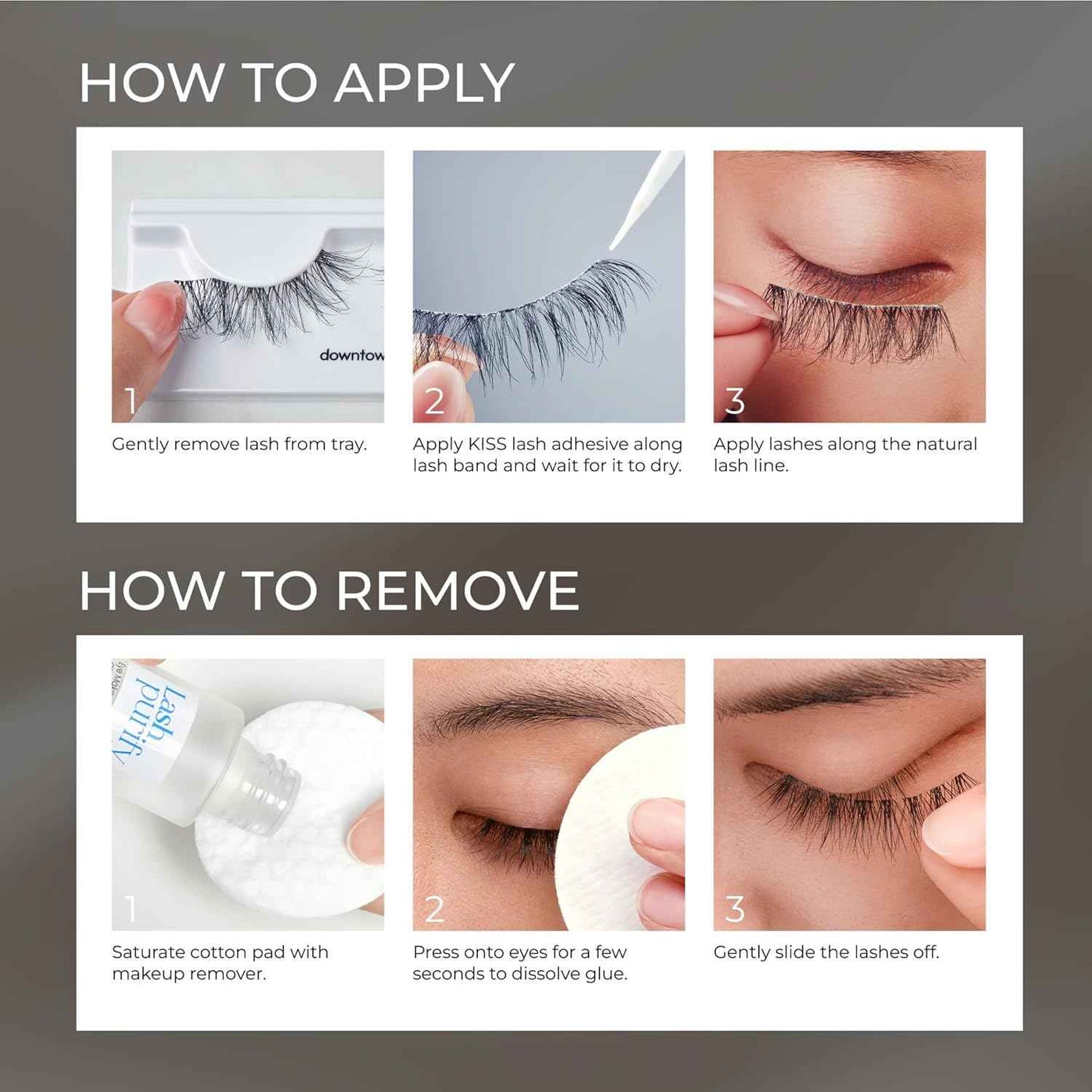 KISS Lash Couture Faux Mink False Eyelashes Multipack, 12mm, Multiple Lengths, Reusable, Cruelty Free, Vegan, Exclusive knot-free lash band, 4 Pairs