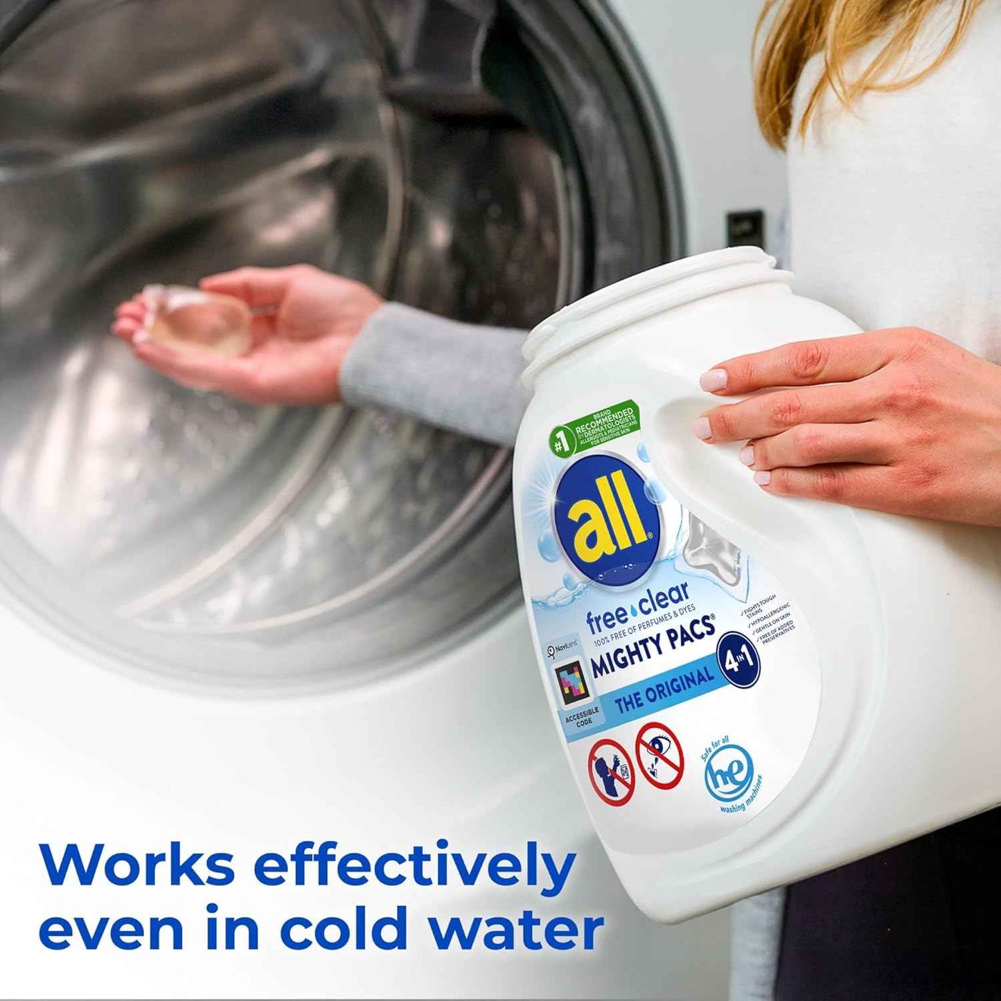 all Unit Dose Laundry Detergent, Mighty Pacs, Free Clear