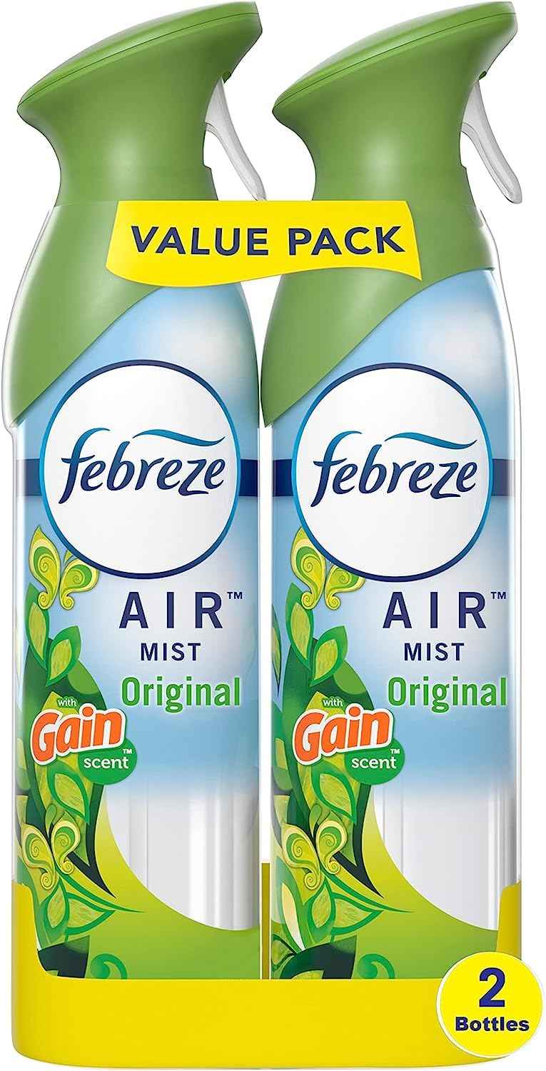 Febreze Air Mist, Air Freshener Spray, Odor Fighting Room Spray, Deodorizer for Home Bathroom Kitchen Office Apartment Dorm Room Classroom