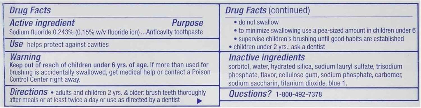 Crest Fluoride Anticavity Toothpaste, Prevents Cavities Before They Start