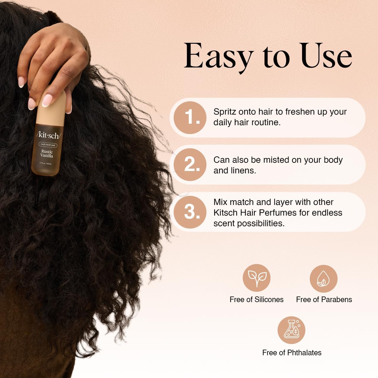 Kitsch_Hair_Perfume_for_Women_-_Rustic_Vanilla_|_Clean,_Deodorizing_&_Patented_Odor-Eliminating_Technology_Hair_Spray_&_Body_Mist_-_Freshen_Hair,_Pillows_-_Warm_Tonka,_Vanilla_&_Cedar_Blend_-_50_mL