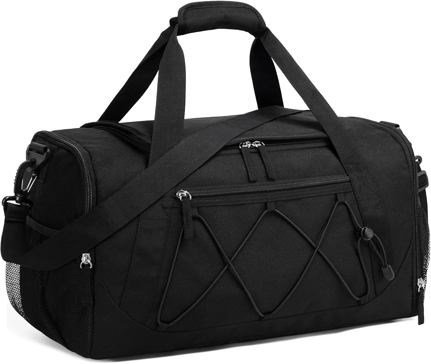 Vorspack_Gym_Bag_for_Men_-_18_Inches_Duffle_Bag_for_Travel_Duffel_Bag_with_Shoe_Compartment_Lightweight_Travel_Bag_for_Gym_Sports_Overnight_Weekender_-_Black
