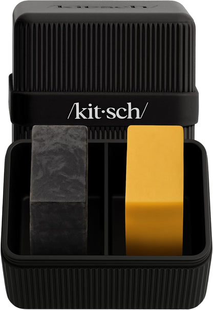 Kitsch_2-Compartment_Travel_Soap_Case_–_Bar_Soap_Holder_&_Organizer,_Travel_Case_for_Bars_–_TSA-Approved_–_Lightweight,_Durable,_Leak-Proof,_Made_from_Recycled_Plastic_–_Black