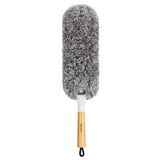 MR.SIGA Lint Free Microfiber Duster, Washable and Reusable Duster with Bamboo Handle and Replaceable Head, Duster for Household Cleaning