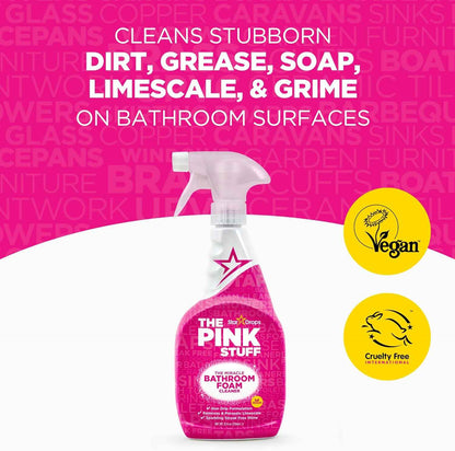 Stardrops - The Pink Stuff - Miracle Cleaning Ultimate Bundle – Paste, Multi-Purpose Spray, Bathroom Foam Spray, and Cream Cleaner – Ideal for Kitchens, Bathrooms, Outdoors, and More