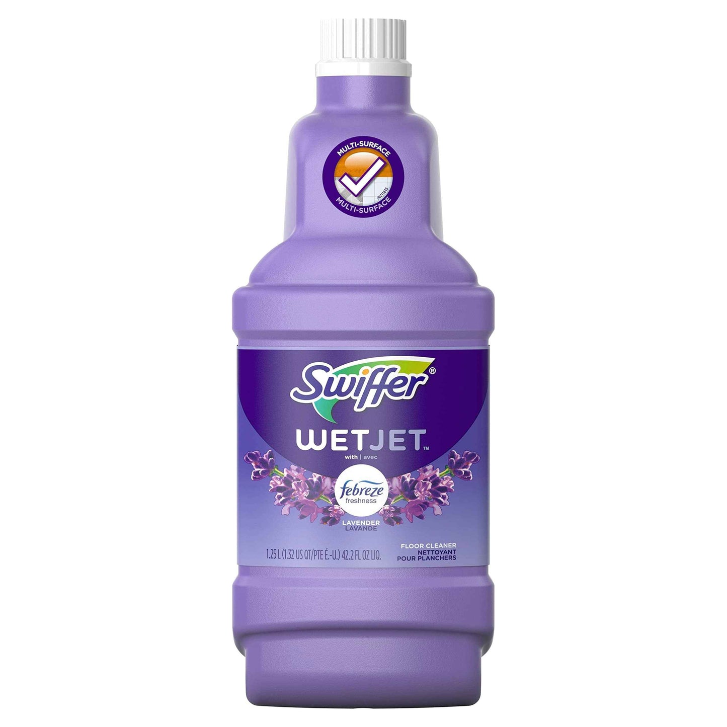 Swiffer WetJet Multi-Purpose and Hardwood Liquid Floor Cleaner Solution Refill, with Gain Scent,