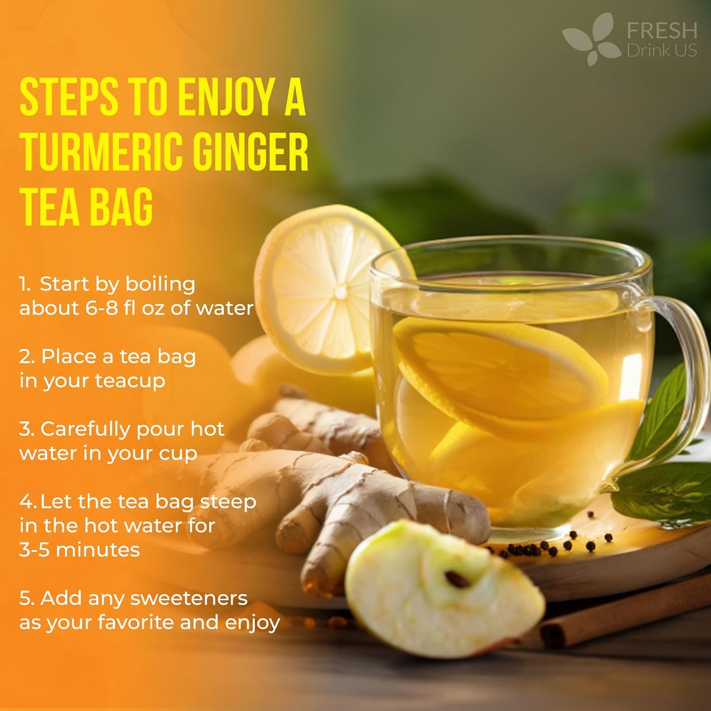 FreshDrinkUS,_Premium_135_Turmeric_Ginger_Tea_Bags,_100%_Natural_Ingredients,_Hand-made_Blend_of_Turmeric_and_Ginger_Herbal_Tea,_Eco-conscious_Tea_Bags._No_Sugar,_No_Caffeine,_No_Gluten,_Vegan.