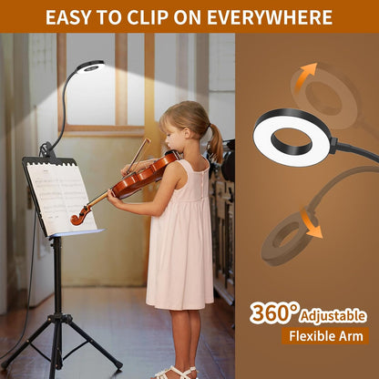 iZELL_Desk_Lamp,_[3_Color_Modes_&_10_Brightness]_LED_Reading_Light_with_Clamp,_Silicone_Flexible_Arm_Book_Light_for_Kids_Reading_Book_in_Bed_at_Night_Clip_on_Table,_Headboard,_Dorm_-_15.8‘’_Black