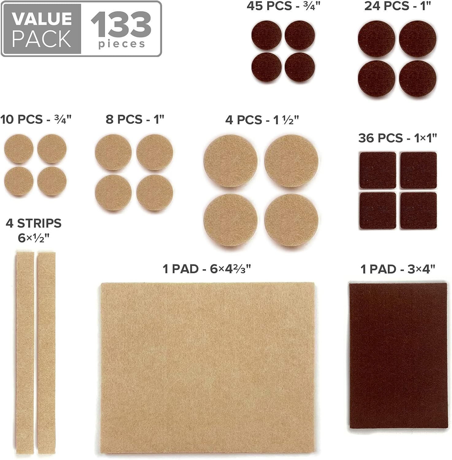 Felt_Furniture_Pads_X-PROTECTOR_133_PCS_Premium_Furniture_Pads_-_Felt_Pads_Furniture_Feet_Best_Wood_Floor_Protectors_-_Protect_Your_Hardwood_&_Laminate_Flooring!_Brown_and_Beige