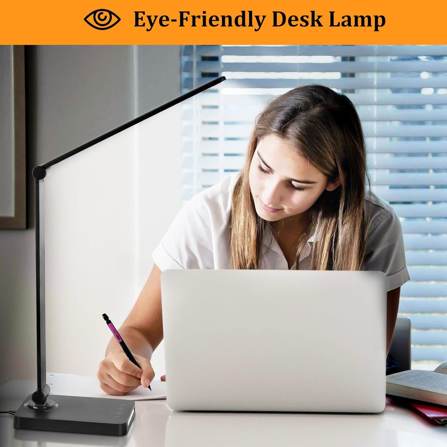 LED_Desk_Lamp_with_USB_Ports,Touch_Desk_Lamps_for_Home_Office_with_5_Color_Modes,3_Brightness_Desk_Light_with_Small_Night_Light,Reading_Lamp_Table_Lamp_for_Bedroom_Bedside_Study_Black_（with_adapter）