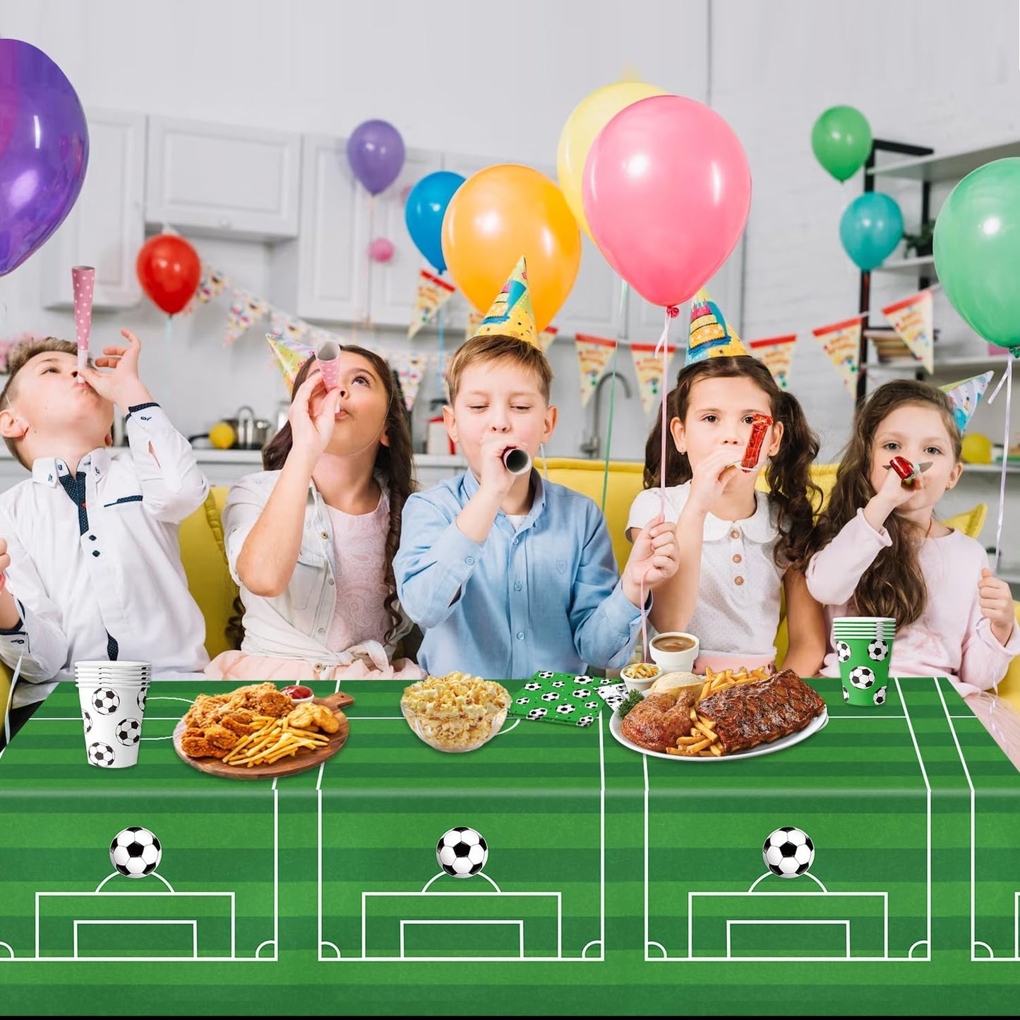 QIYANPAX_4_Pieces_Soccer_Tablecloths_-_Soccer_Birthday_Party_Decorations_Soccer_Table_Cloth_Soccer_Tablecloth_Plastic_Table_Cover_for_Sports_Soccer_Theme_Party_Decorations,_54_x_108_Inch