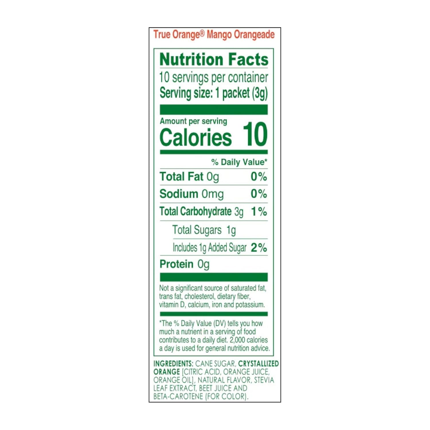 True_Citrus_Orange,_Mango,_1.06_Oz,_(Pack_of_10-_0.11_oz_each)