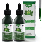 Chlorophyll Liquid Drops - 100% Natural Energy Booster and Immune Support - Internal Deodorant and Detox - Altitude Sickness Relief - Fast Absorption, Vegan & Non-GMO - 120 Servings