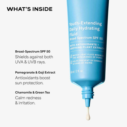 Paula's Choice RESIST Daily Hydrating Fluid Face Moisturizer with SPF 50 Sunscreen, Face Sunscreen for Oily Skin, Chamomile & Vitamin E, UVA/UVB Protection, Fragrance-Free, TSA Friendly