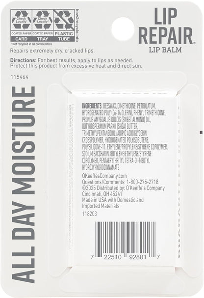 O'Keeffe's_Lip_Repair_Unscented_Lip_Balm_for_Dry,_Cracked_Lips_-_Stick_(Twin_Pack)_-_Moisturizer_for_Very_Dry_Lips