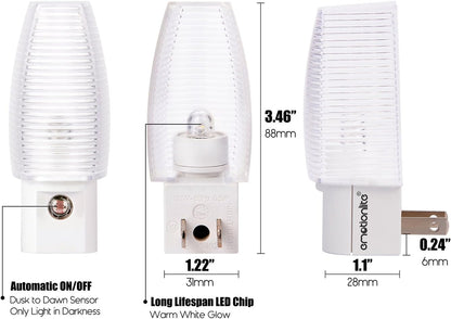 Emotionlite_Plug_in_Night_Light,_Warm_White/Neutral_White_LED_Nightlight,_Dusk_to_Dawn_Sensor,_Kids,_Nursery,_Bedroom,_Bathroom,Hallway,_Stairs,_Kitchen,_4/6/8_Pack