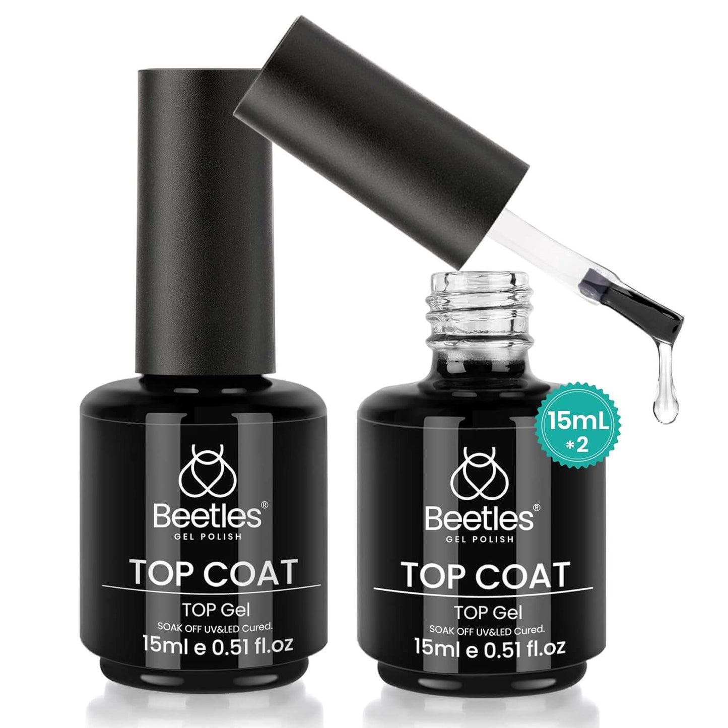 beetles_Gel_Polish_2Pcs_15ml_No_Wipe_Top_Coat_Gel_Nail_Polish_High_Gloss_Shiny_Long-Lasting_Clear_Gel_Top_Coat,_Soak_Off_Nail_Lamp,_Spring_Nails_Home_DIY_Manicure_and_Nail_Salon_Gifts_for_Women