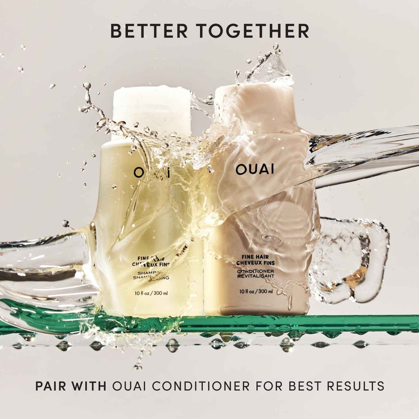 OUAI Fine Hair Shampoo - Biotin Thickening Shampoo for Flat, Thin Hair - Volumizing & Strengthening Keratin & Chia Seed Oil for Women & Men - Lightweight, Color-Safe, Sulfate Free