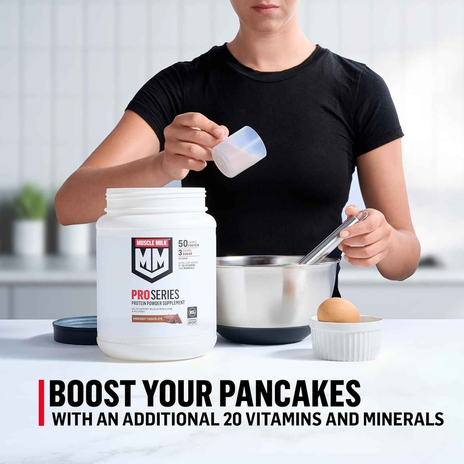 Muscle Milk Pro Series Protein Powder Supplement, 50g Protein, 3g Sugar, 20 Vitamins & Minerals, NSF Certified for Sport, Workout Recovery