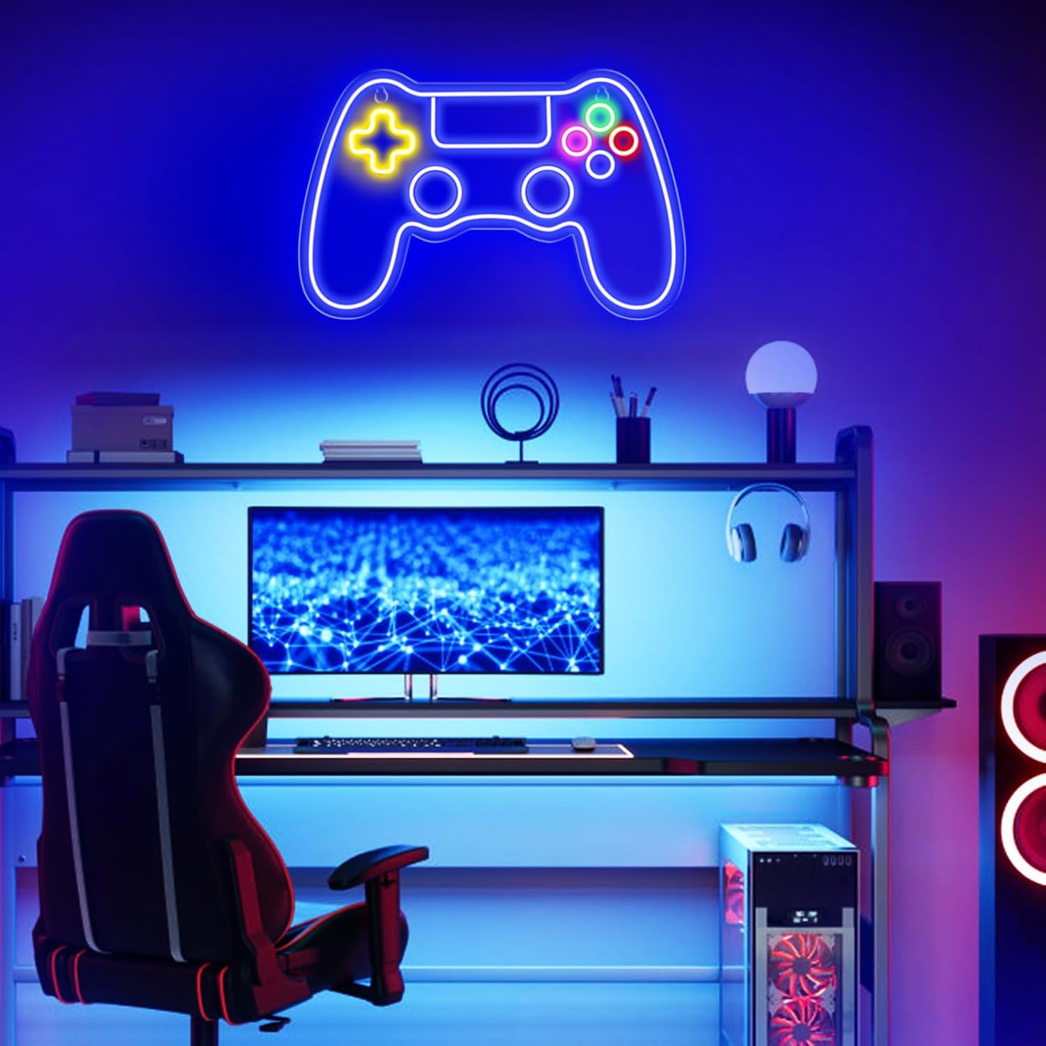 Kavaas_Gamer_Neon_Sign,_Game_Controller_LED_Sign_for_Gaming_Room_Decor_-_Game_Neon_Sign_for_Teen_Boy_Room_Decor_-_Best_Gamer_Gifts_for_Boys,_Kids