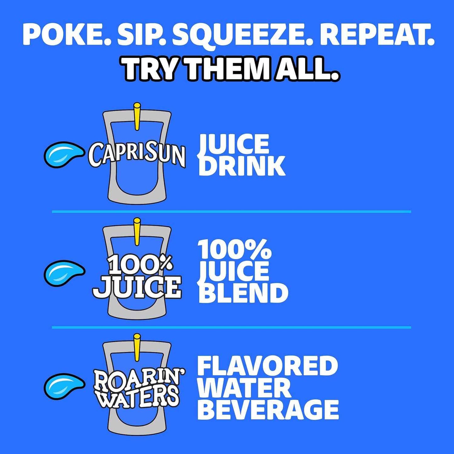 Capri Sun Flavored with Other Natural Flavor Juice Drink Blend, for School Lunches and On-the-Go Hydration, Lemonade, All Natural Ingredients