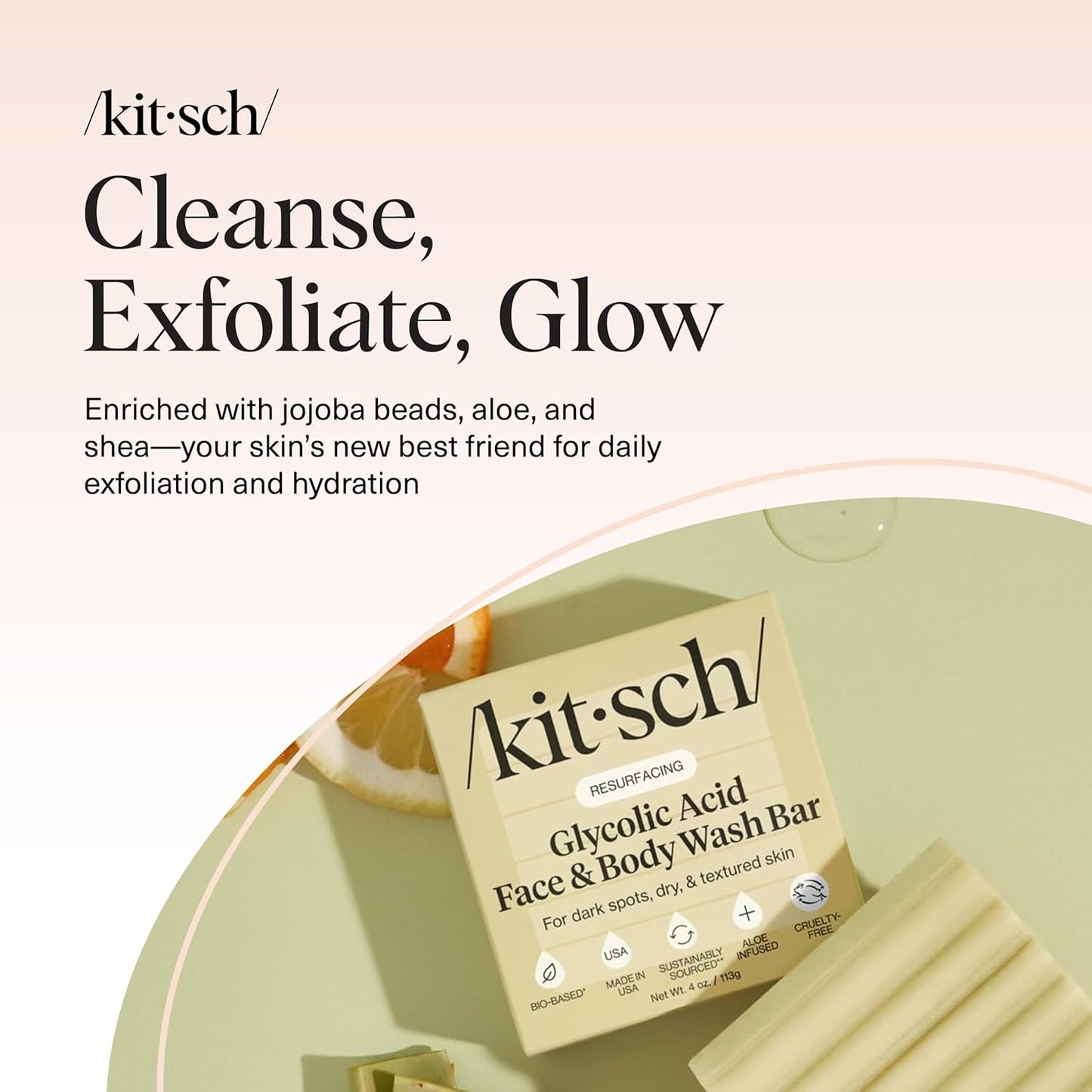 Kitsch_Glycolic_Acid_Face_&_Body_Wash_Bar_–_Resurfacing_Bar_Soap_with_Shea_Butter_for_Smoother,_Brighter_Skin_–_Gentle_Soap_&_Body_Wash_Women_&_Men_Love_–_Cucumber_&_Eucalyptus_Scent_Bath_Soap_-_4_oz