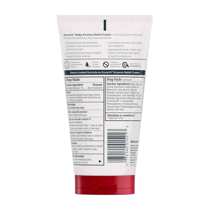 Eucerin Baby Eczema Relief Body Cream, Steroid & Fragrance Free for 3+ Months of Age, 5 oz. Tube