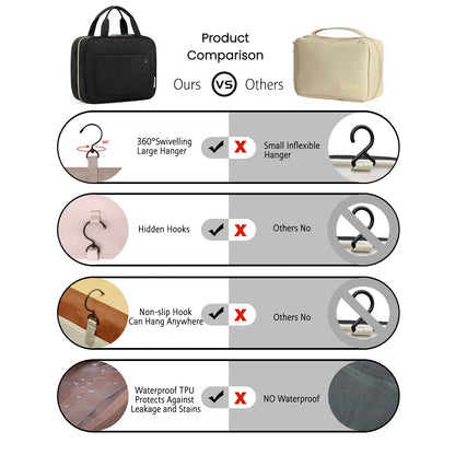 BAGSMART_Toiletry_Bag_Travel_Bag_with_Hanging_Hook,_Water-resistant_Makeup_Cosmetic_Bag_Travel_Organizer_for_Accessories,_Shampoo,_Full-size_Container,_Toiletries_(Black,_Medium)