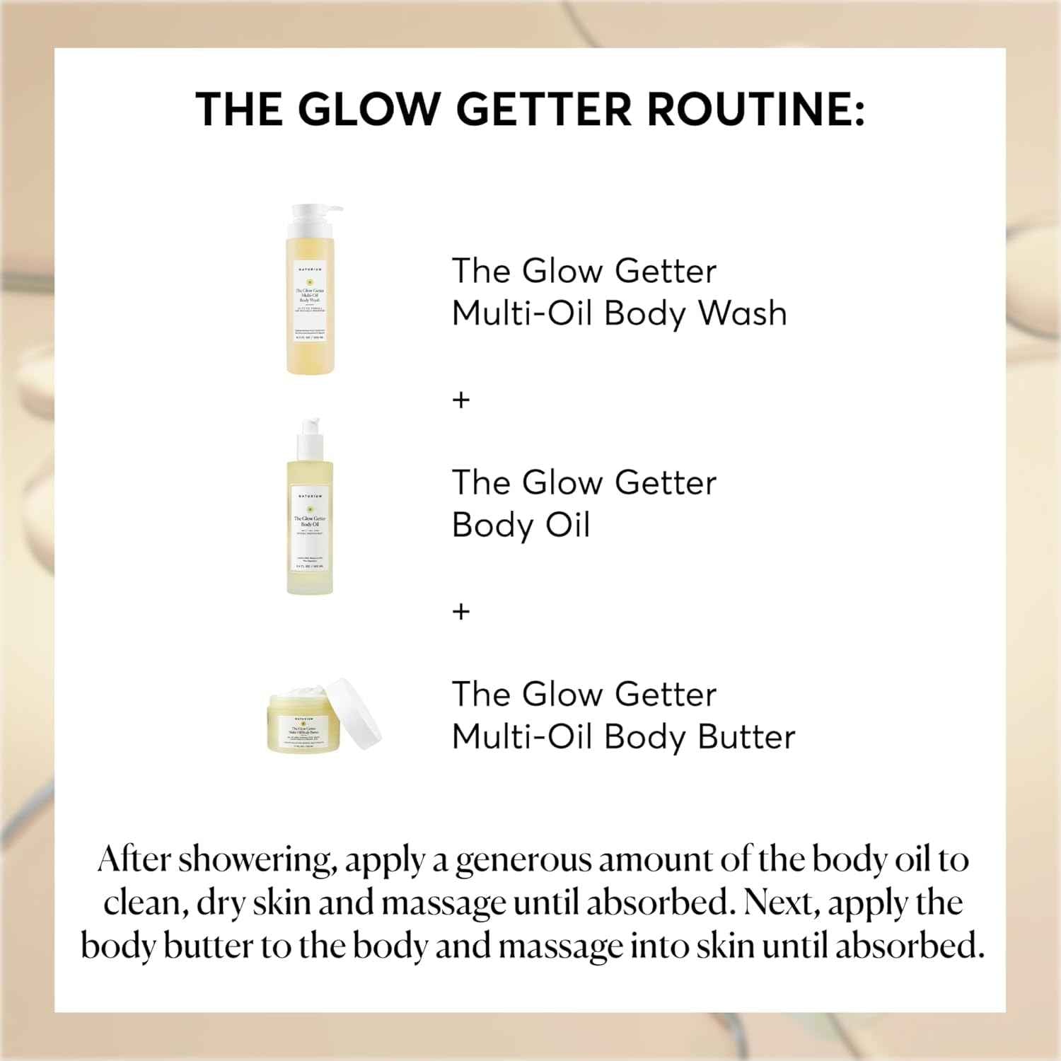 Naturium The Glow Getter Body Oil, Multi-Oil for Intense Nourishment, Hydrating & Moisturizing Formula, Vegan & Cruelty-Free, 3.4 oz