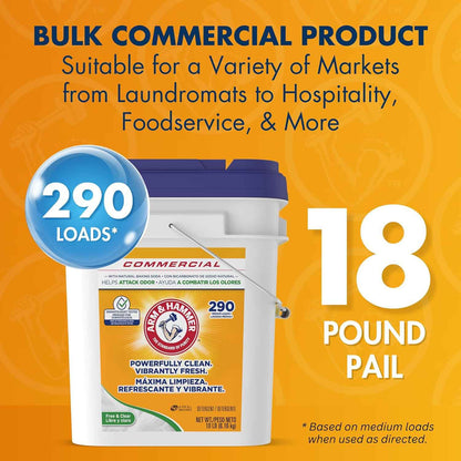 Arm & Hammer Powder Laundry Detergent, Professional Soap for Washing Clothes, 290 Loads Bulk