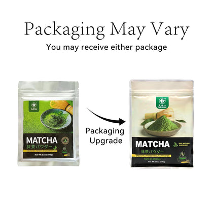 TIAN_HU_SHAN_Matcha_Green_Tea_Powder_3.5oz/100g,_Pure_Matcha_Powder_Culinary_Grade_Unsweetened_for_Lattes,_Cooking,_Baking,_Vegan_100%_Natural_（Package_May_Vary)