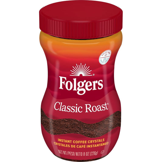 Folgers_Classic_Roast_Instant_Coffee,_8_Ounces