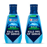 Crest Mouthwash Pro-Health Bold Fresh Breath, 99% Germ Kill, Antigingivitis & Antiplaque, Clean Mint - 1 L (33.8 fl oz), Pack of 2