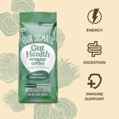 Four_Sigmatic_Gut_Health_Organic_Ground_Coffee_|_Medium_Roast,_Immune_Boosting_Probiotic_Mushroom_Coffee_with_Chaga_&_Turkey_Tail_for_Gut_Health_&_Immune_Support_|_12oz_Bag