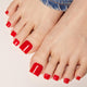 M-S Square Toenails-Cherry Rouge