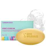 Good Molecules Hydrate and Cleanse Bar - Soap Free Bar with Shea Butter and Macadamia Seed Oil for Ultra Hydrating Body and Face Moisturizer - Skin Care