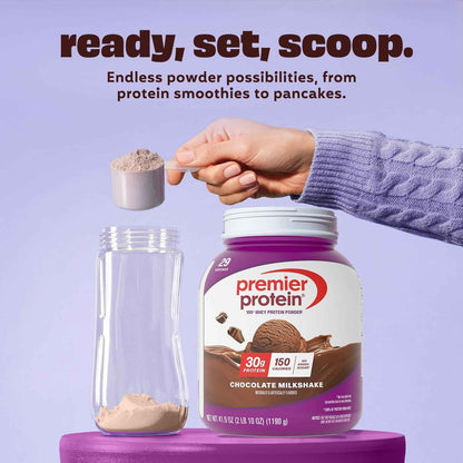 Premier Protein Powder, 30g Protein, No Added Sugar, 100% Whey Protein, Keto Friendly, Soy & Gluten Free