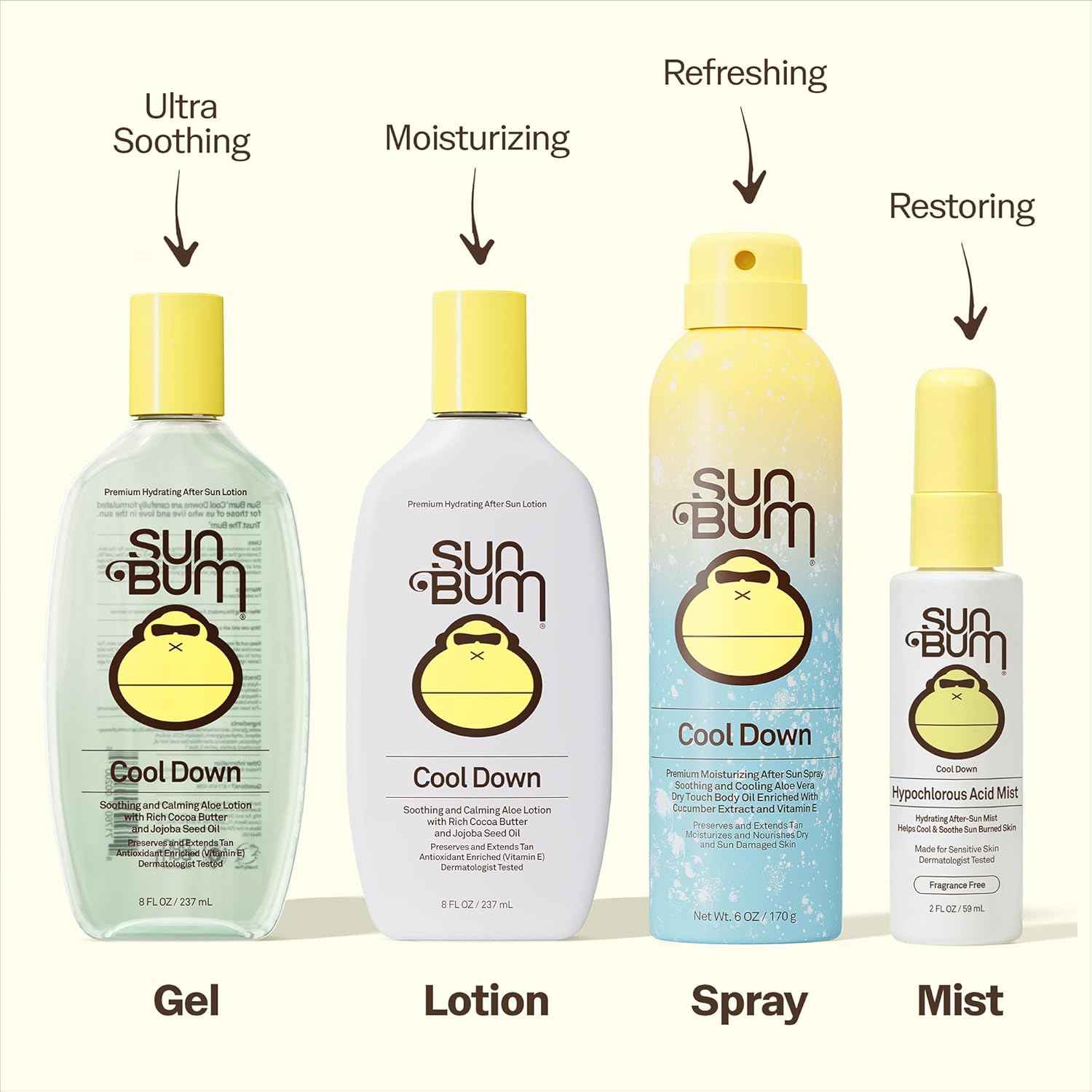 Sun Bum Cool Down Aloe Vera Spray - Vegan After Sun Care to Soothe and Hydrate Sunburn - 6 oz