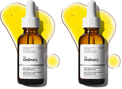 The Ordinary 100% Organic Cold-Pressed Rose Hip Seed Oil, Addresses Signs of Aging by Improving the Appearance of Uneven Skin Tone, Supporting Skin Elasticity, 1 Fl Oz