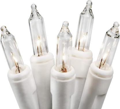 612_Vermont_Clear_20_Count_Christmas_String_Lights_on_White_Wire_Cord,_UL_Approved_for_Indoor_Use_Only,_Total_Length_4.9_Foot,_Lighted_Length_3.4_Foot