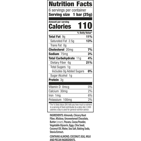 Ratio_Soft_Baked_Bars,_Chocolate_Brownie,_1g_Sugar,_Keto_Friendly,_5.34_oz_(6_Bars)